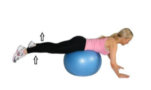 Swiss Ball Superman Two Legs
